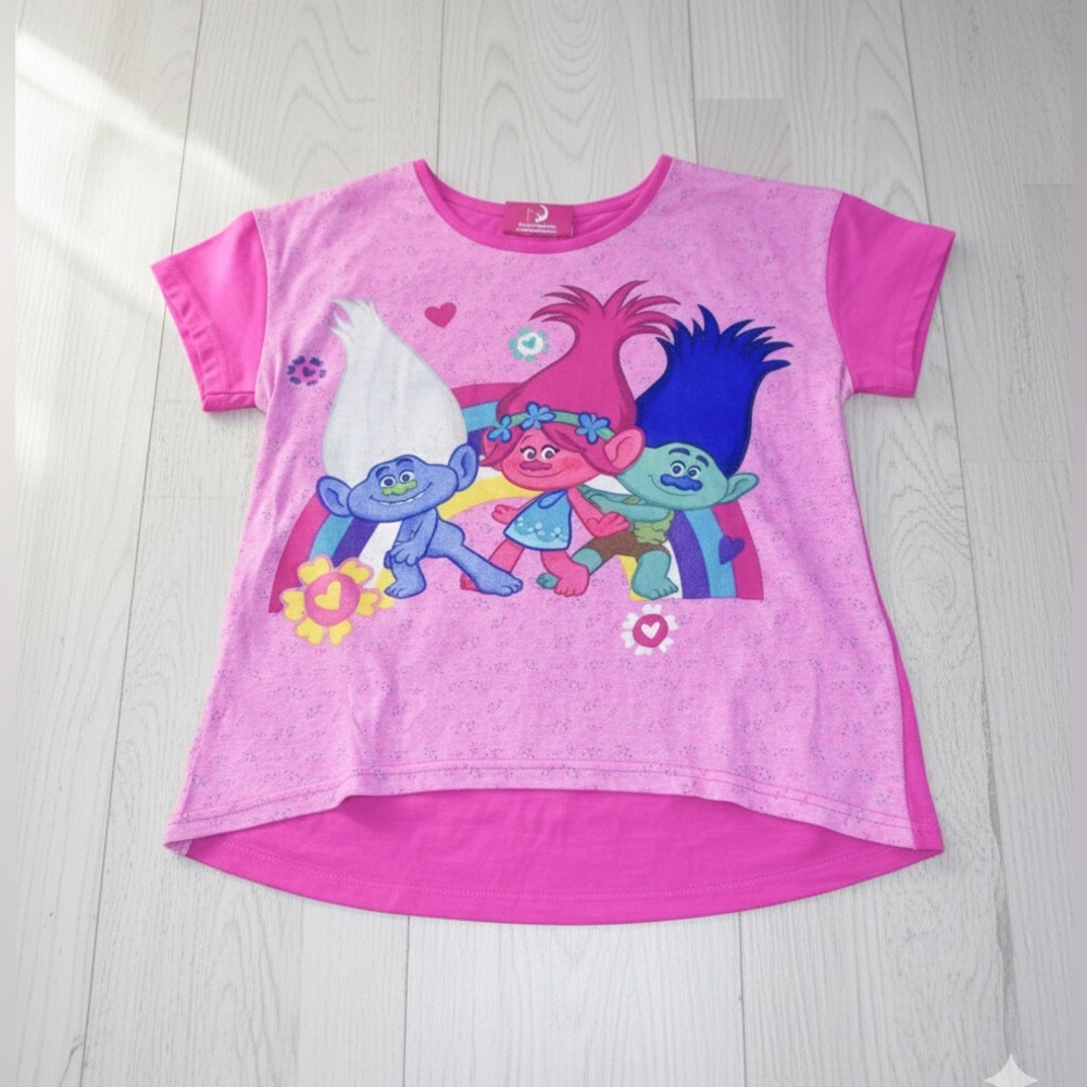 Girls Trolls Short Sleeve Pajama Top - Picture 2 of 8